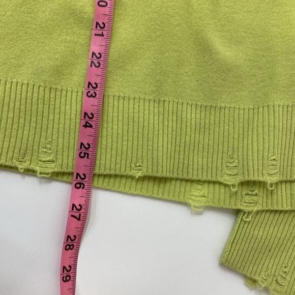 Hudson Crew Neck Sweater Wool Cashmere Lime Collection Women's XXL - Picture 9 of 12